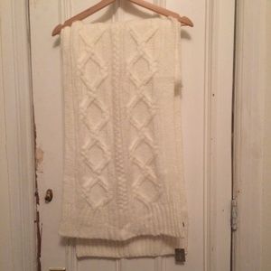 JCrew Loopy Stitch Ivory Cable-knit Scarf